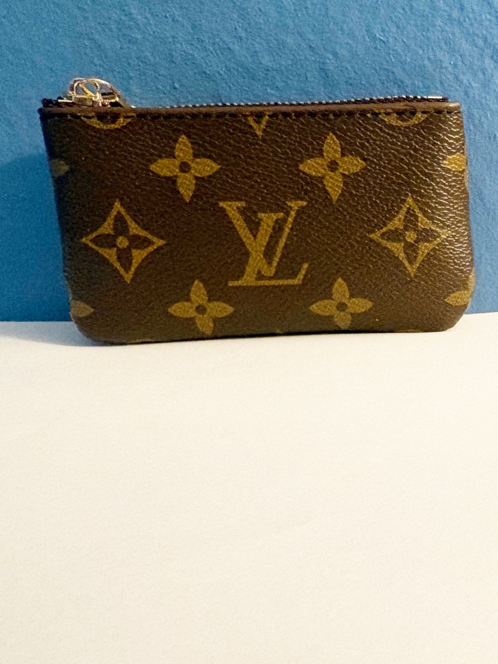 Authentic Louis Vuitton Monogram Key Pouch Pochette Cles Coin Purse